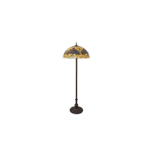 Rose Bouquet 3 Light 62" Tall Buffet Floor Lamp