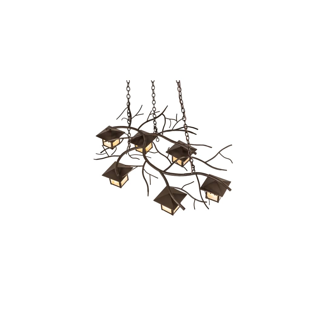 Long Winter Solstice 6 Light 36" Wide Linear Chandelier