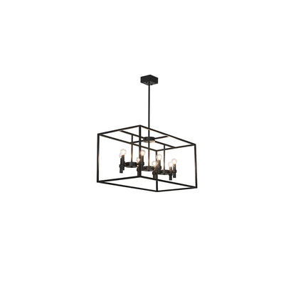 8 Light 17" Wide Linear Pendant