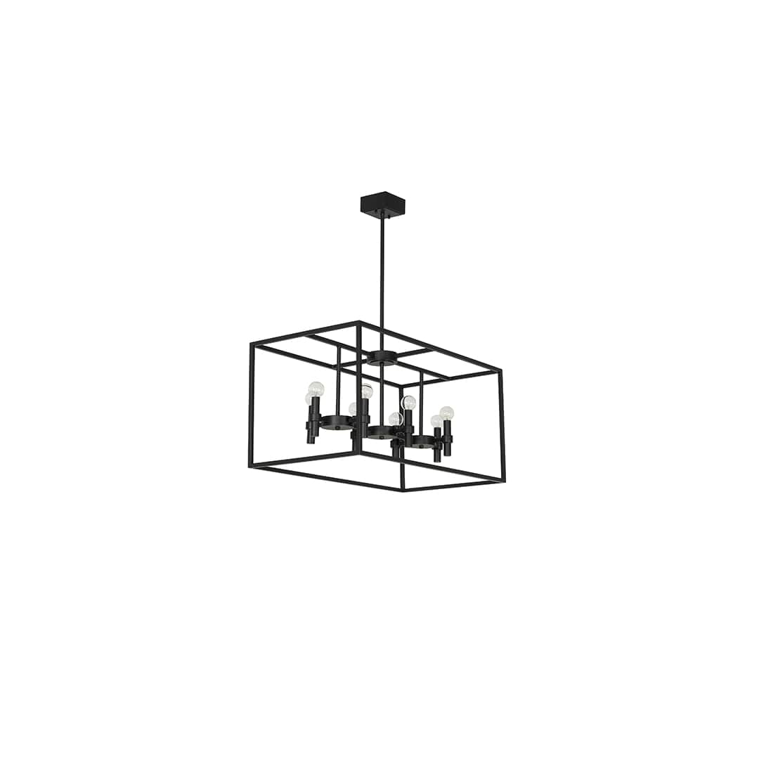 8 Light 17" Wide Linear Pendant