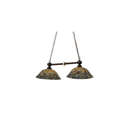 Tiffany 2 Light 16" Wide Linear Pendant