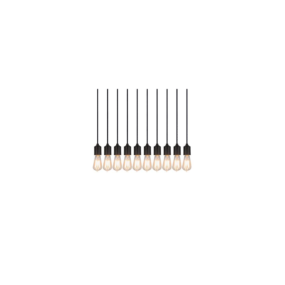 10 Light 27" Wide Linear Pendant