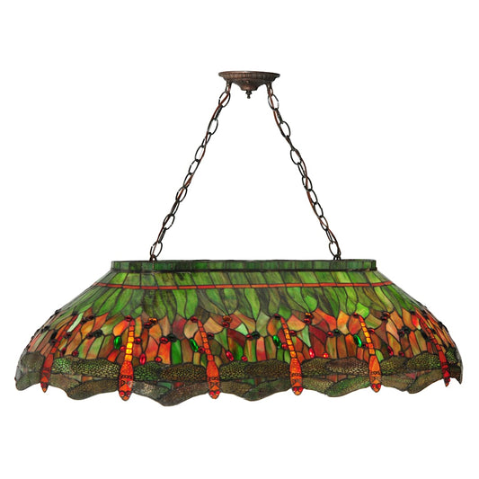 41" L Tiffany Hanginghead Dragonfly Island / Billiard Fixture