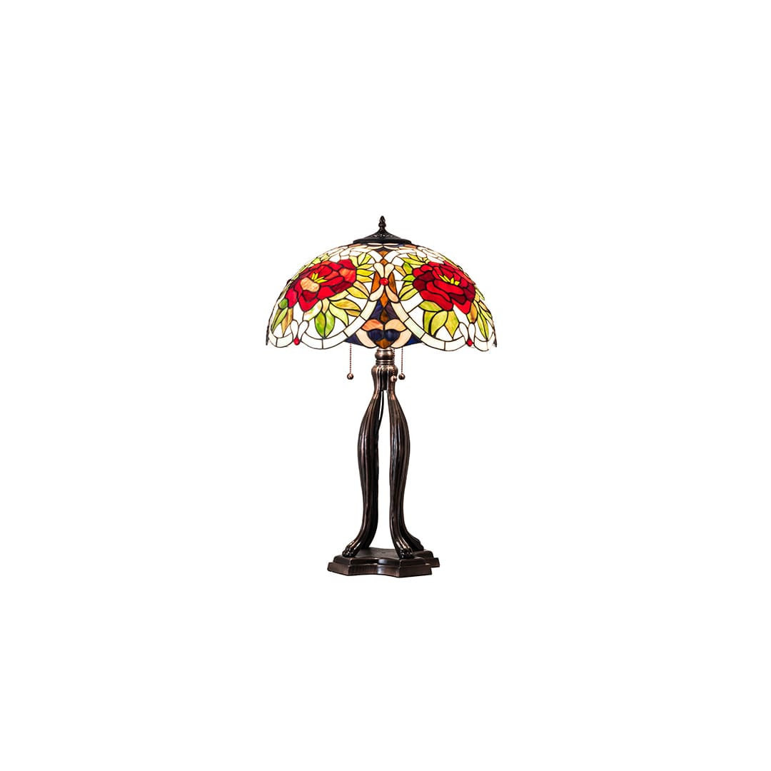 3 Light 30" Tall Tiffany Table Lamp