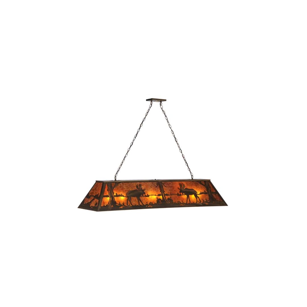 Moose at Lake 9 Light 17" Wide Linear Pendant