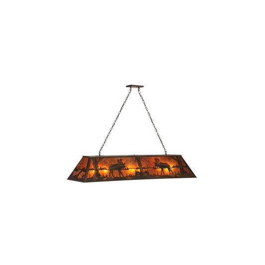 Moose at Lake 9 Light 17" Wide Linear Pendant