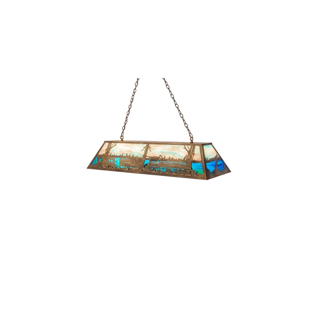 Long Train 9 Light 17" Wide Linear Pendant