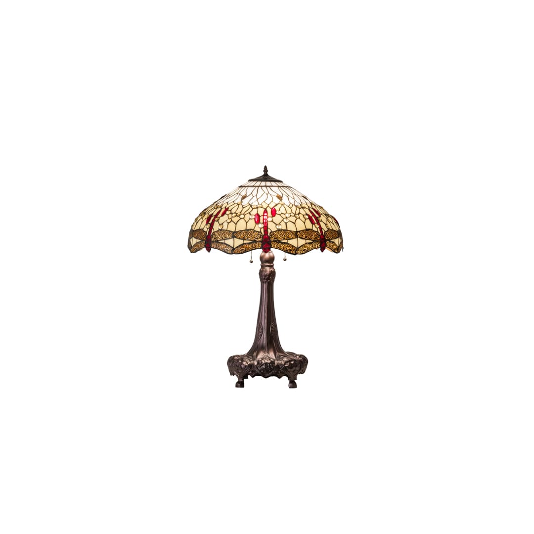 3 Light 31" Tall Tiffany Table Lamp