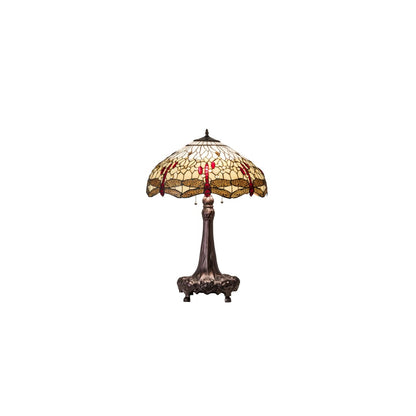 3 Light 31" Tall Tiffany Table Lamp