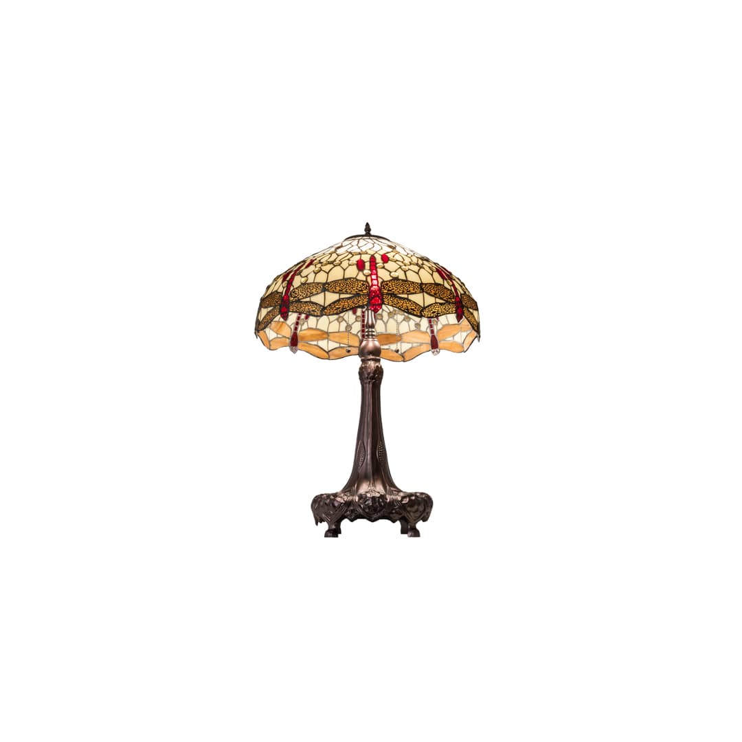 3 Light 31" Tall Tiffany Table Lamp