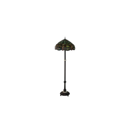3 Light 62" Tall Tiffany Floor Lamp