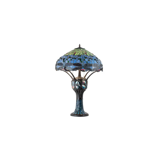 3 Light 33" Tall Tiffany Table Lamp