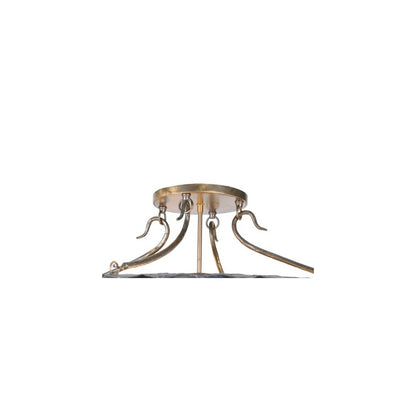 Greenbriar Oak 6 Light 36" Wide Semi-Flush Bowl Ceiling Fixture