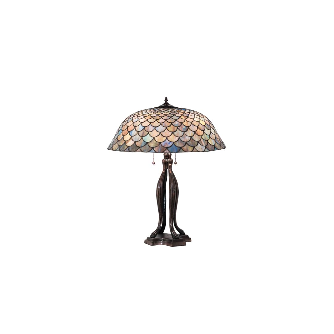 3 Light 30" Tall Tiffany Table Lamp