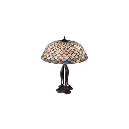 3 Light 30" Tall Tiffany Table Lamp