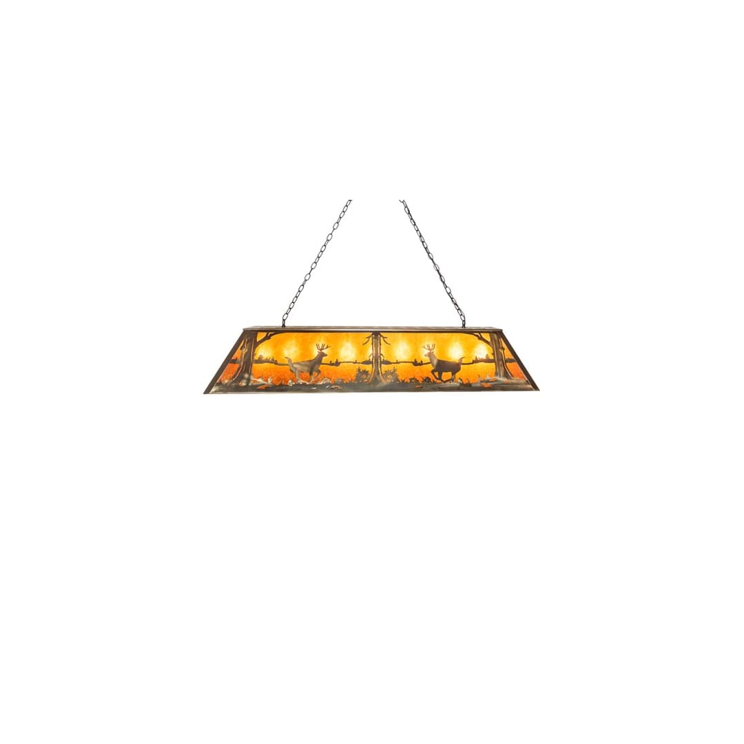 Long Deer at Lake 9 Light 17" Wide Linear Pendant