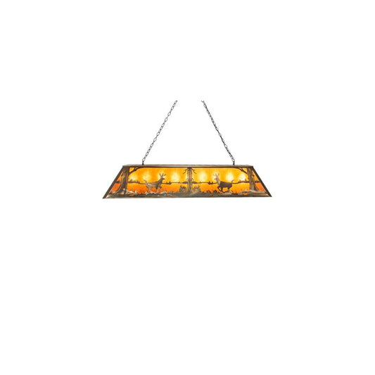 Long Deer at Lake 9 Light 17" Wide Linear Pendant