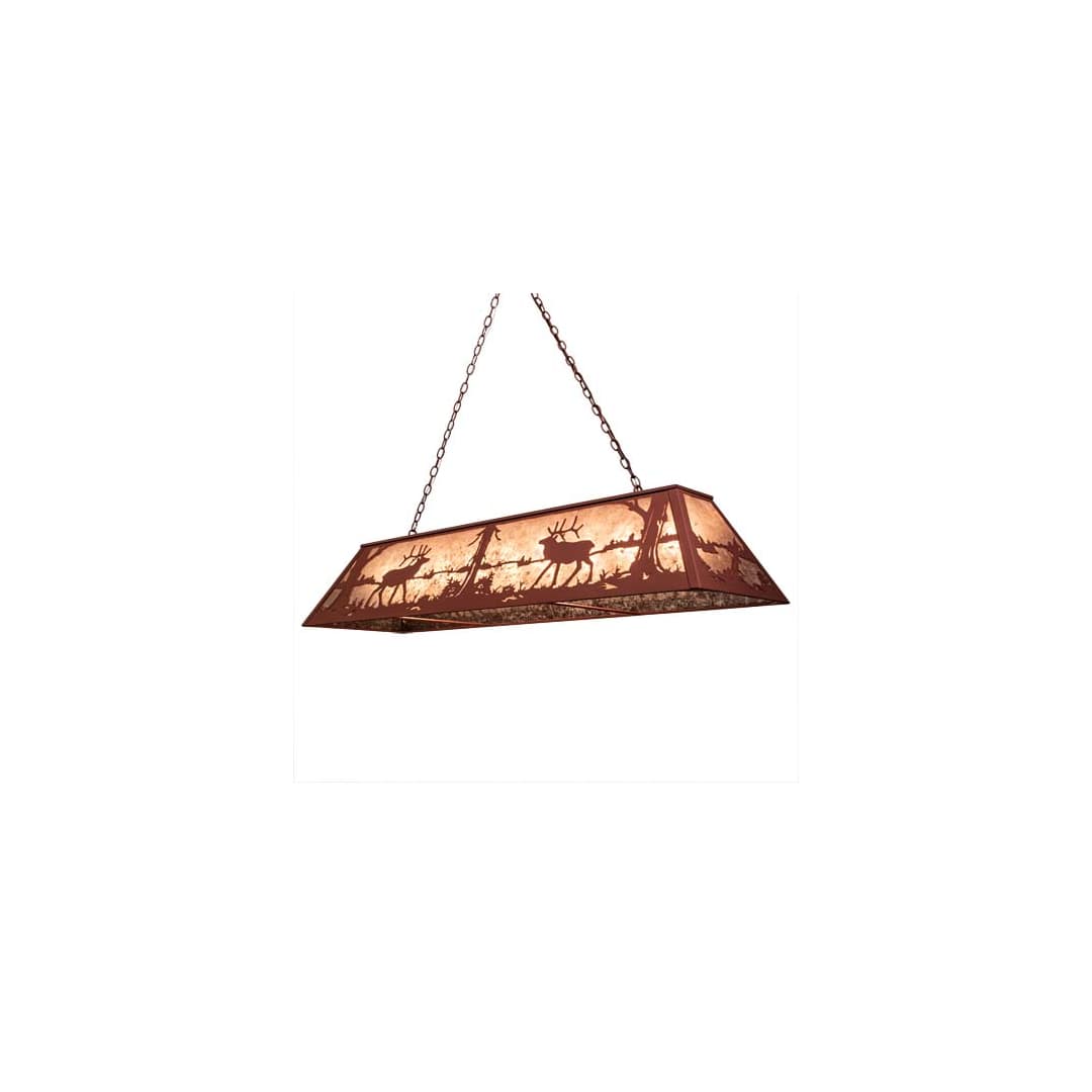 Long Elk at Lake 9 Light 17" Wide Linear Pendant