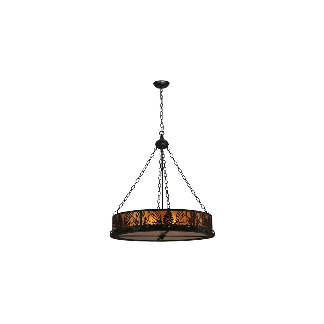 72" Wide Pendant with Handmade Shade