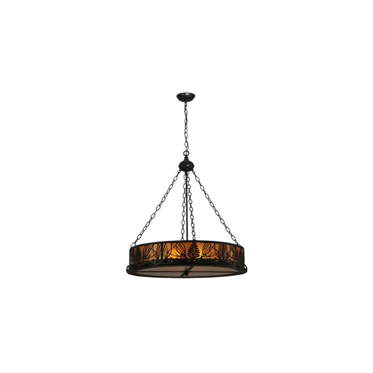 72" Wide Pendant with Handmade Shade