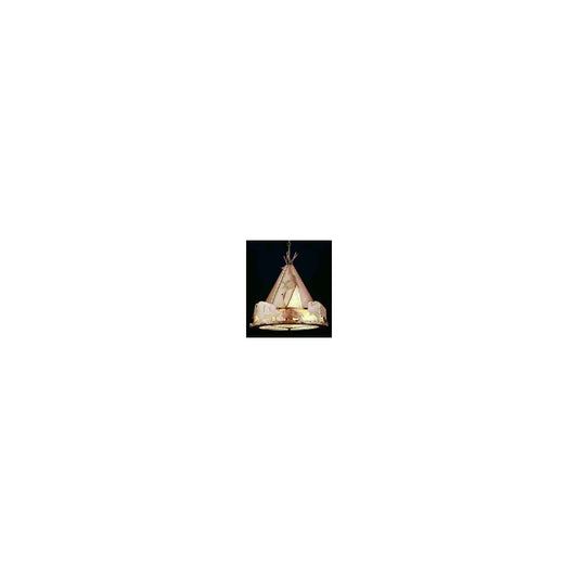 Teepee w/ Buffalo 3 Light 48" Wide Pendant