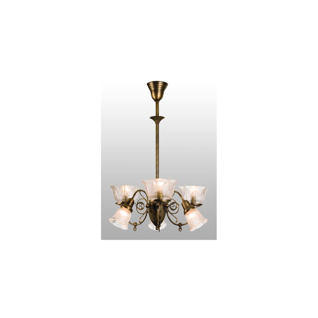 Bleeker 6 Light 26" Wide Chandelier with Clear Glass Shades