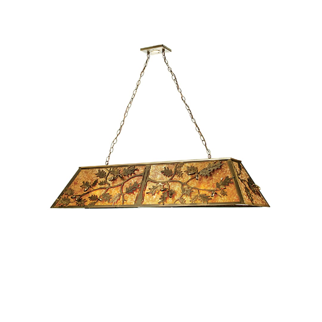 54" L Oak Leaf & Acorn Island / Billiard Fixture