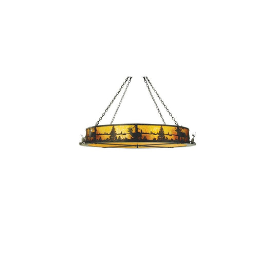 Elk at Lake 12 Light 60" Wide Pendant