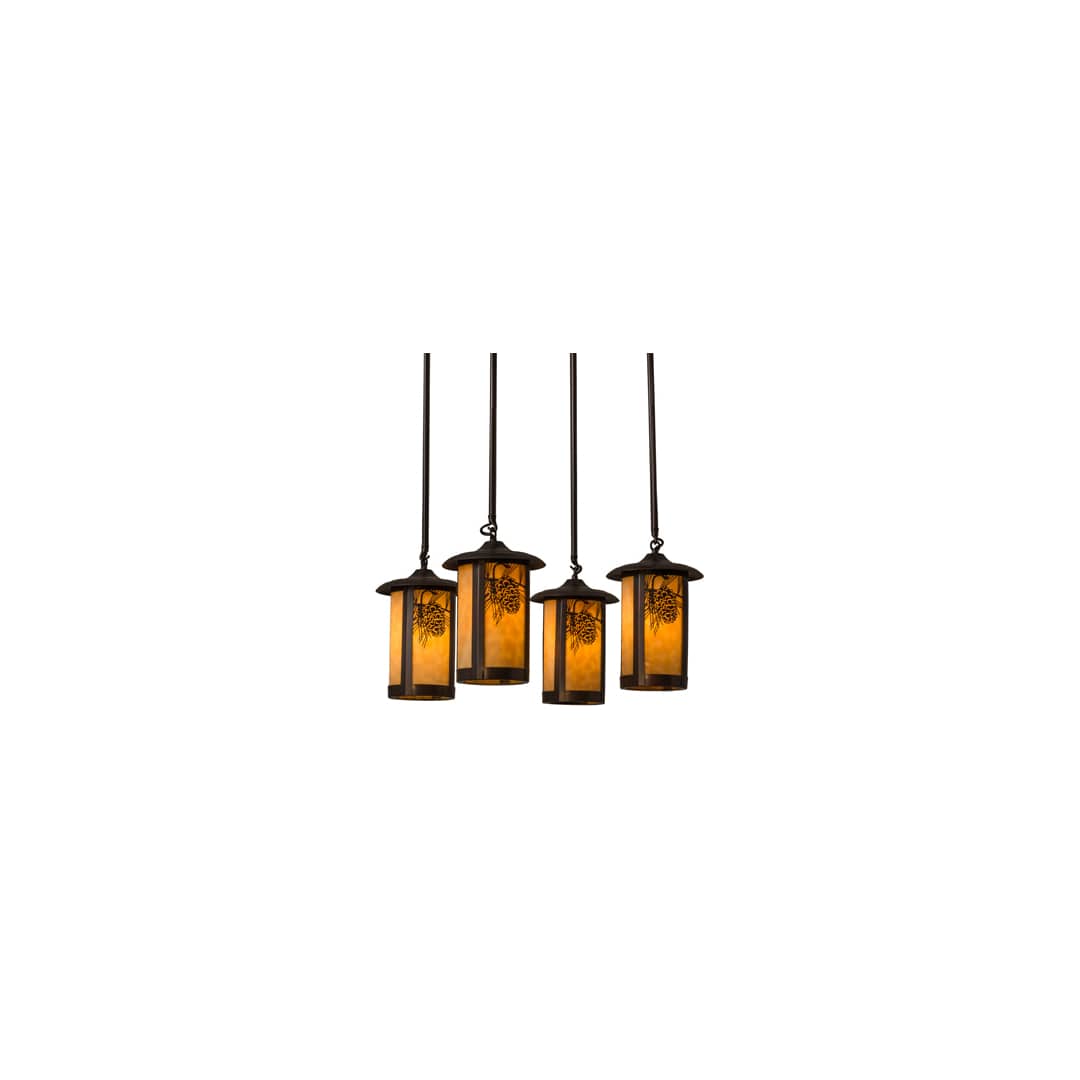 Fulton Winter Pine 4 Light 27" Wide Multi Light Pendant