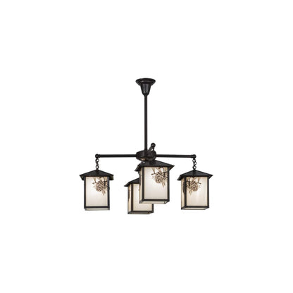 Seneca Winter Pine 4 Light 32" Wide Chandelier