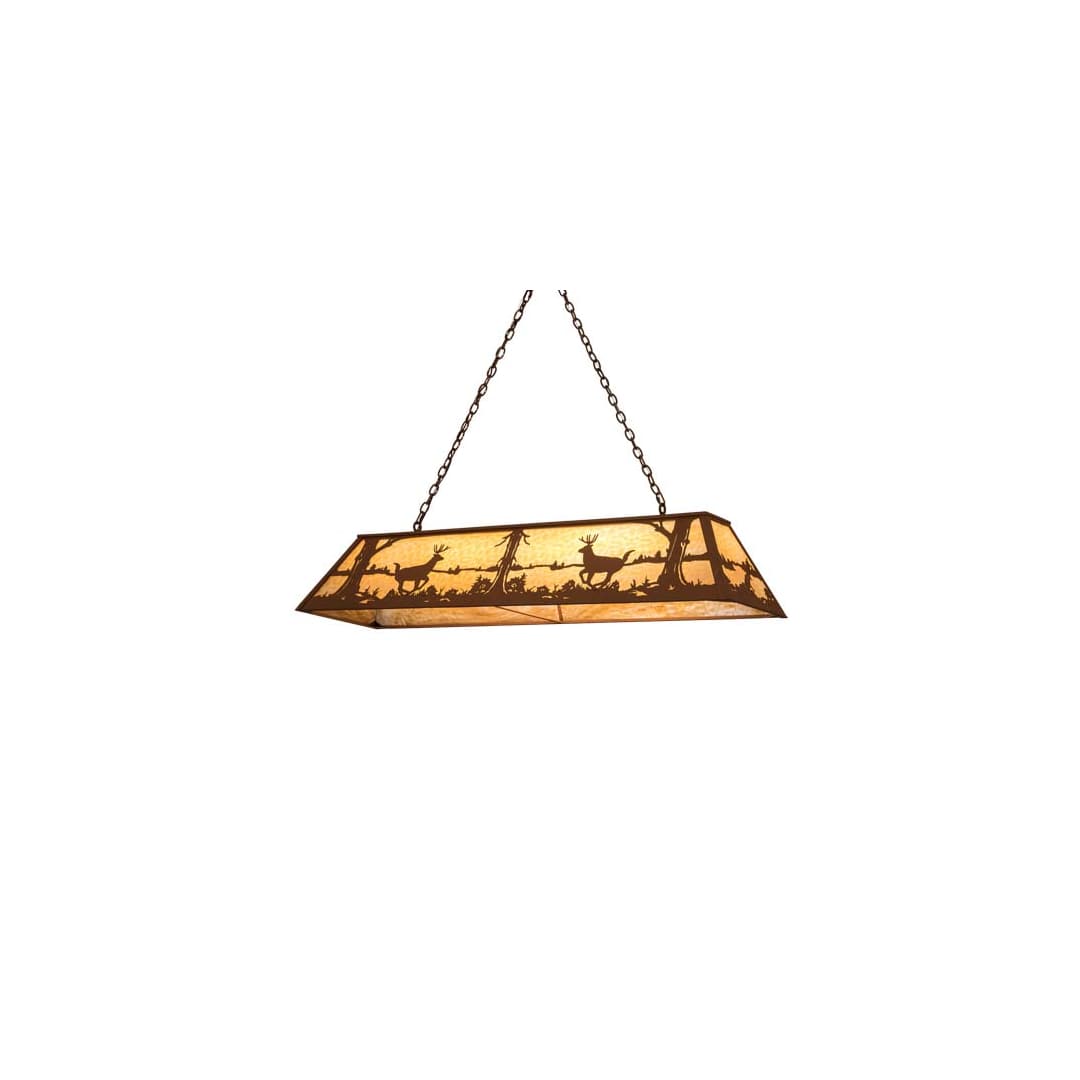 Long Deer at Lake 9 Light 17" Wide Linear Pendant