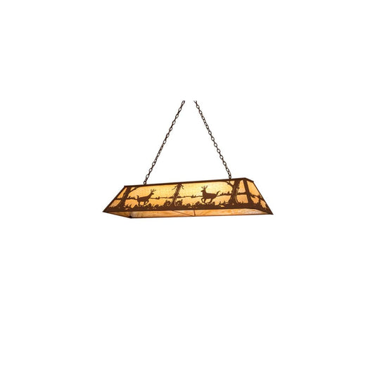 Long Deer at Lake 9 Light 17" Wide Linear Pendant