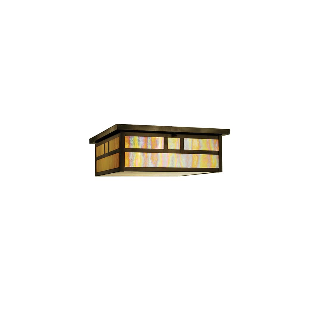 Hyde Park Double Bar Mission 2 Light 31" Wide Flush Mount Square Ceiling Fixture