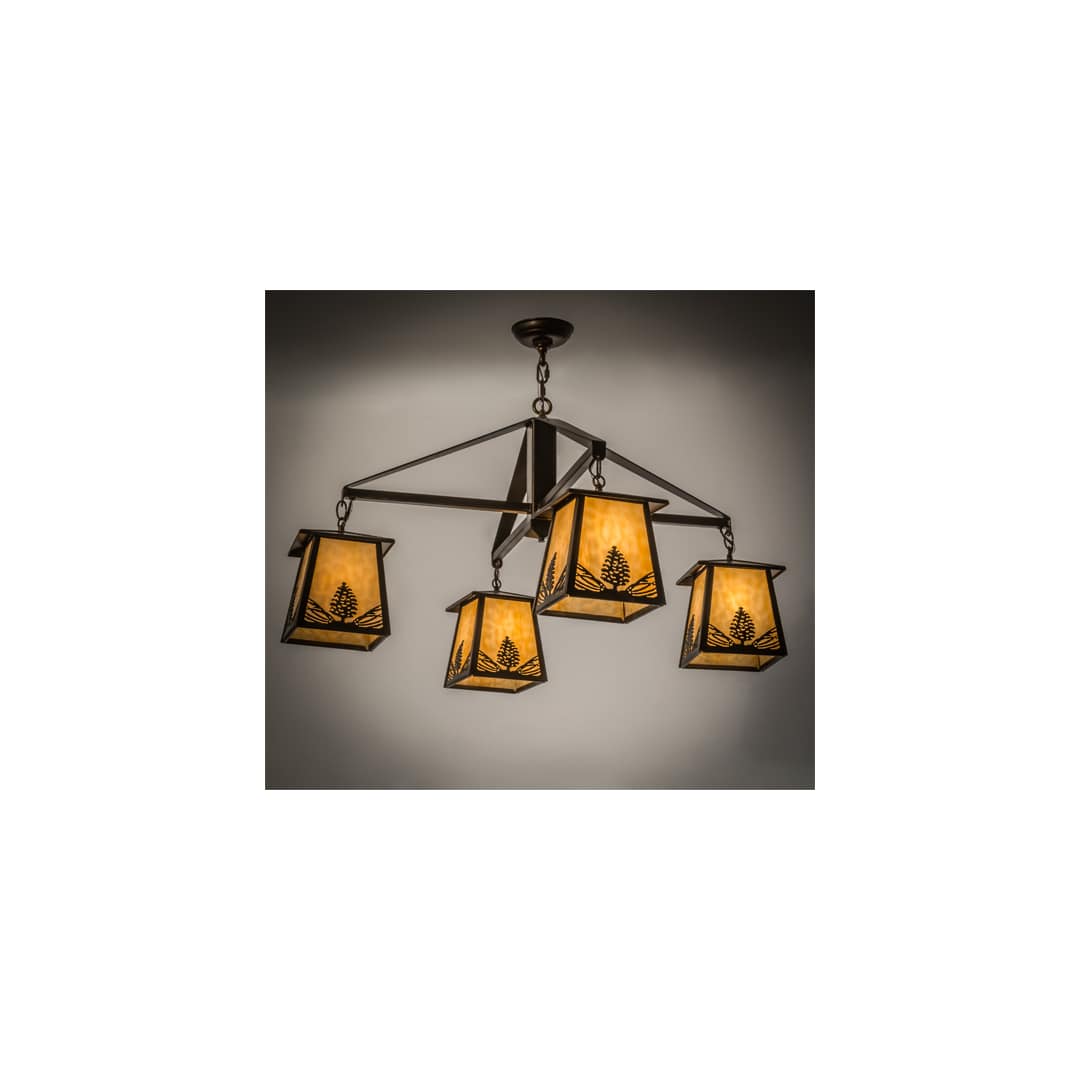 Stillwater Mountain Pine 4 Light 38" Wide Chandelier