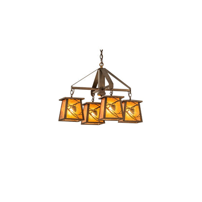Whispering Pines 4 Light 28" Wide Chandelier