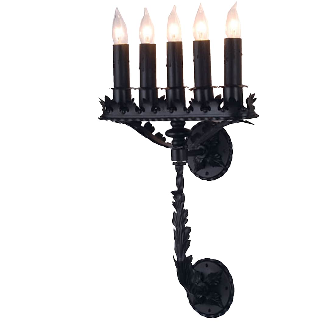 16" W Victorian Theatre 5 Light Wall Sconce
