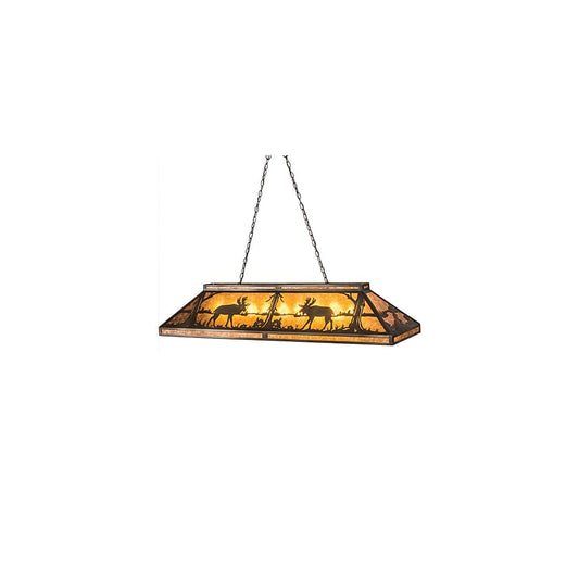 Long Moose 9 Light 18" Wide Linear Pendant