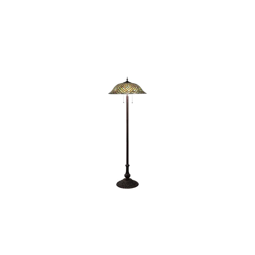 3 Light 62" Tall Tiffany Floor Lamp