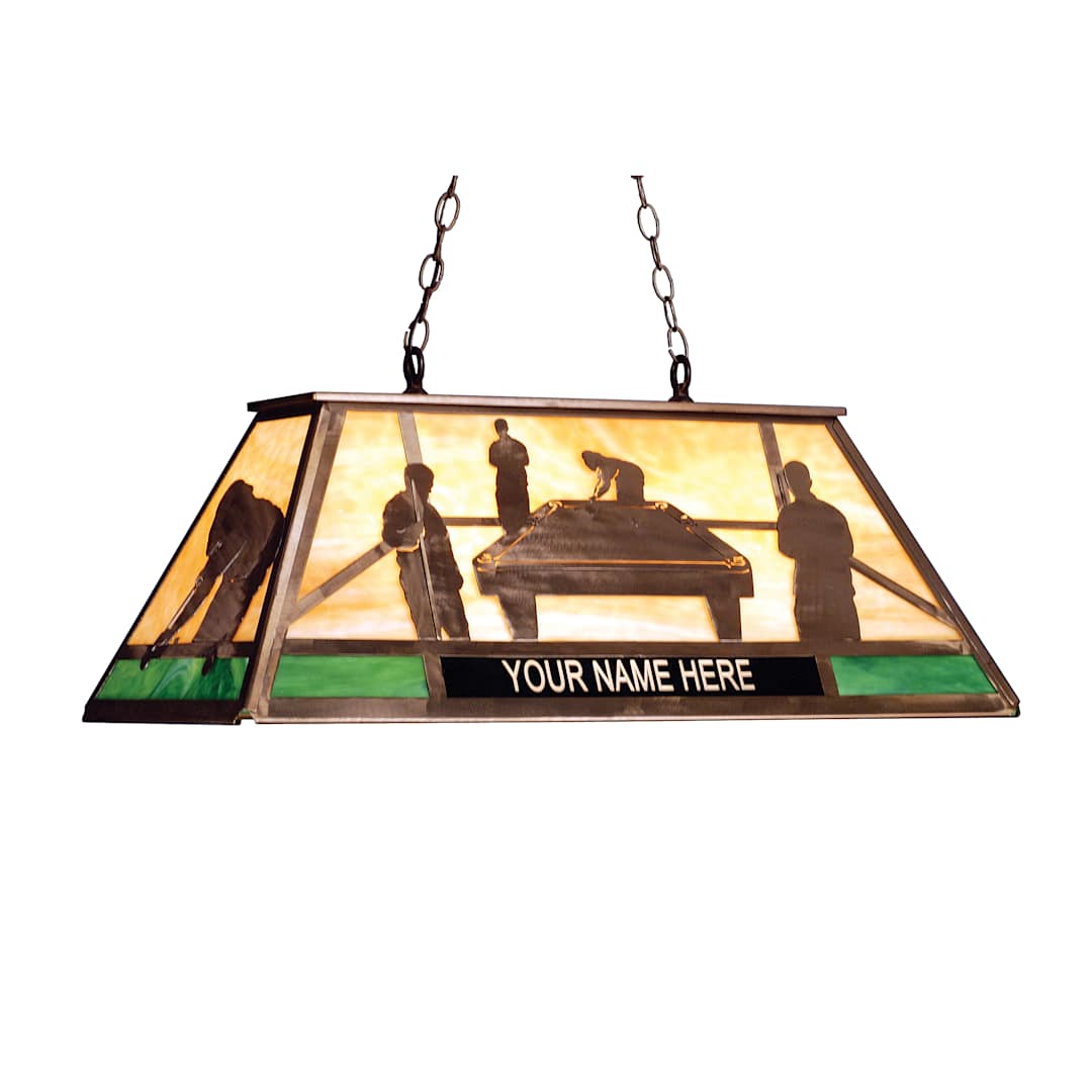 33" L Personalized Pool Hall Island / Billiard Fixture