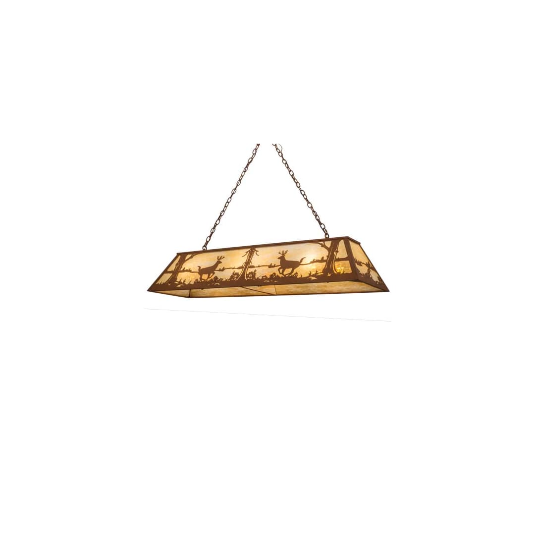 Long Deer at Lake 11 Light 17" Wide Linear Pendant