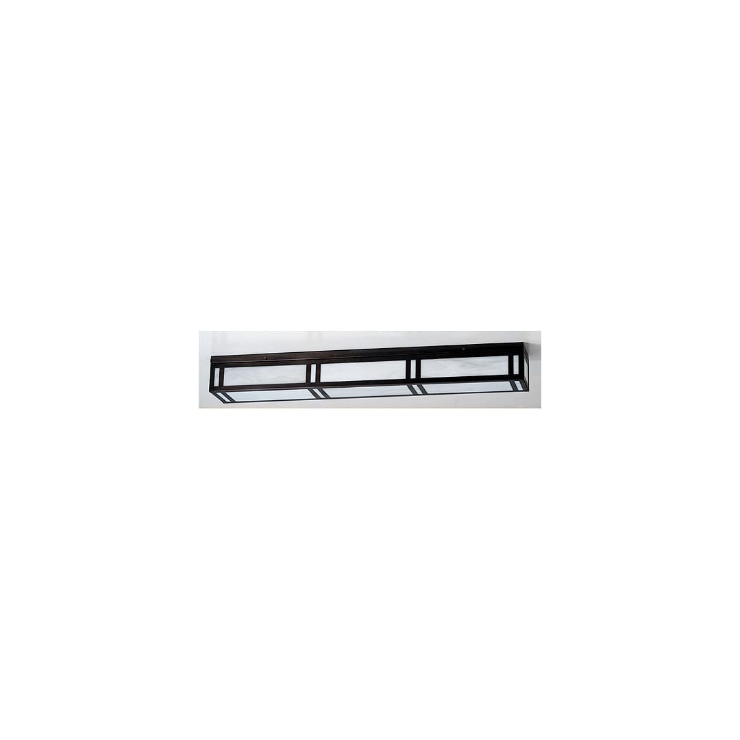 Hyde Park Single Light 36" Wide Flush Mount Ceiling Fixture with White Glass Shade