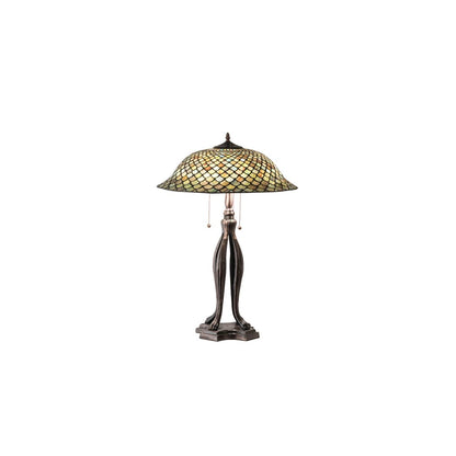3 Light 30" Tall Tiffany Table Lamp