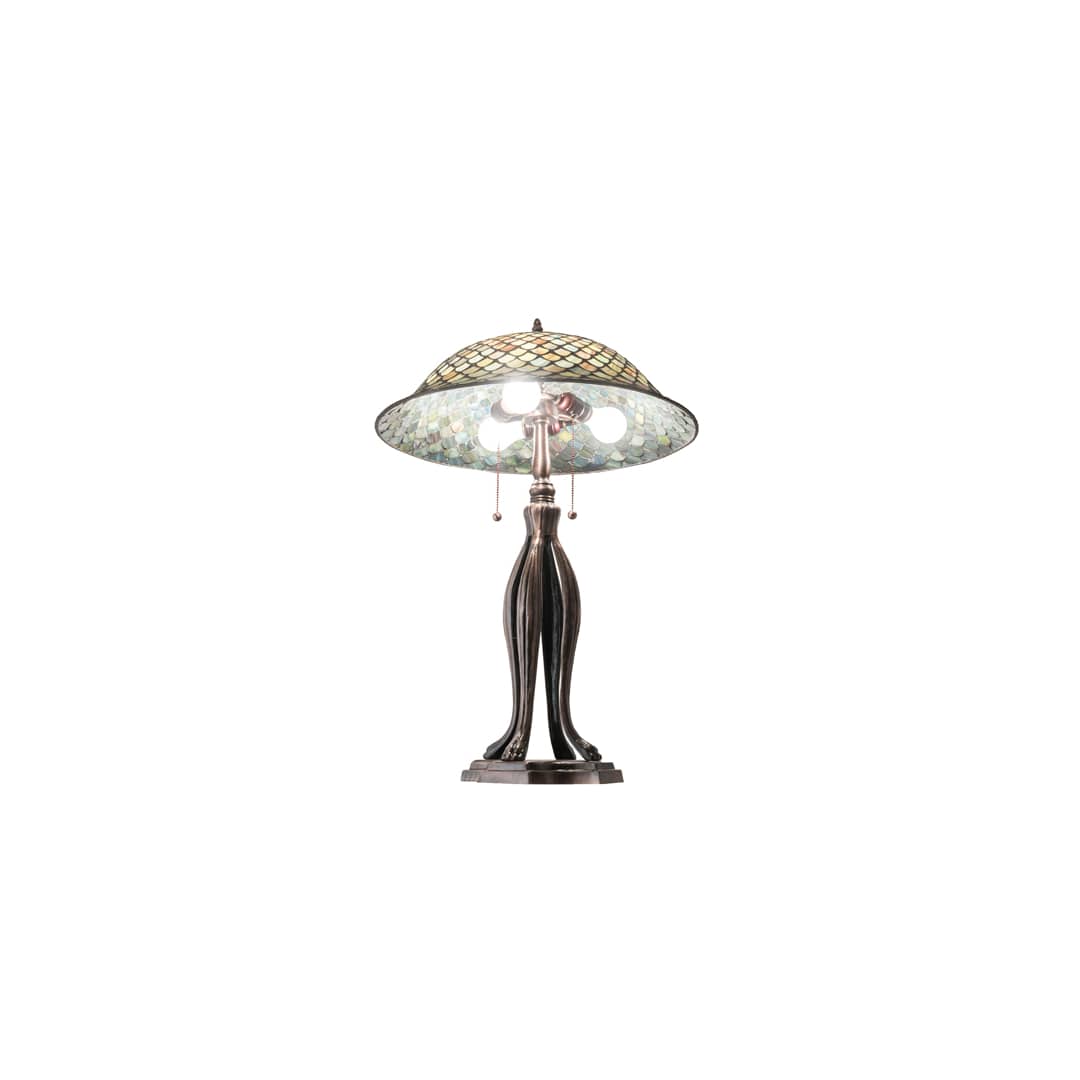 3 Light 30" Tall Tiffany Table Lamp