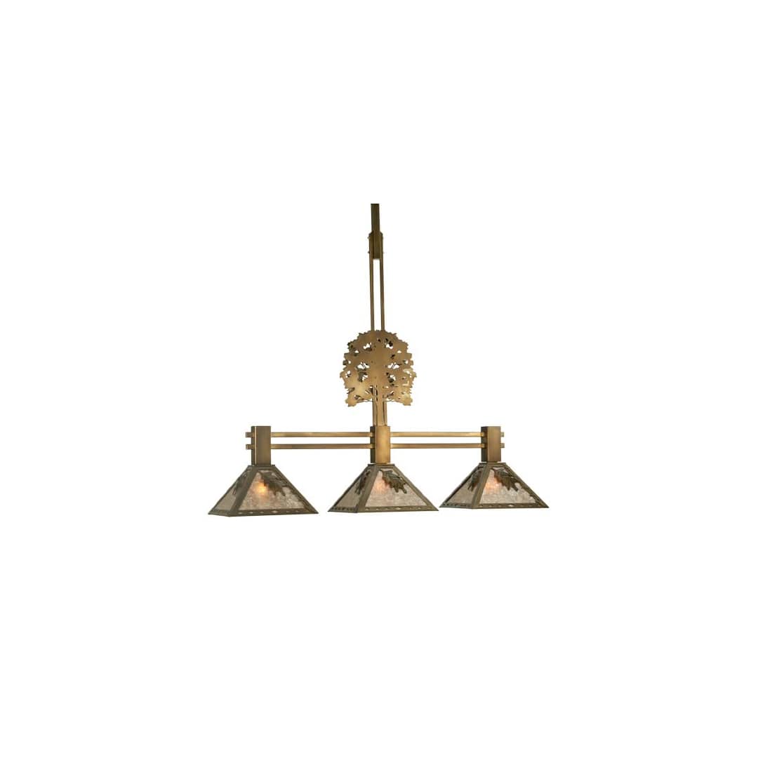 Oak Tree Oak Leaf 3 Light 12" Wide Linear Pendant