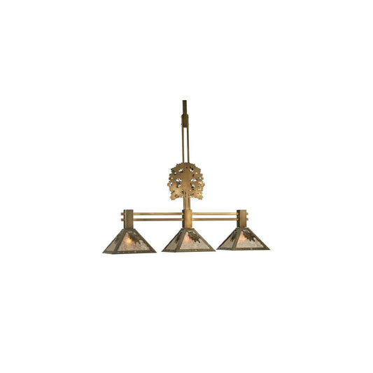 Oak Tree Oak Leaf 3 Light 12" Wide Linear Pendant