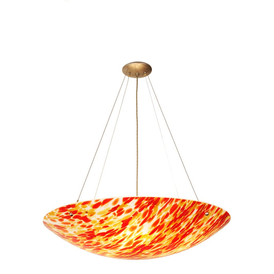 30" W Topazio Fused Glass Inverted Pendant