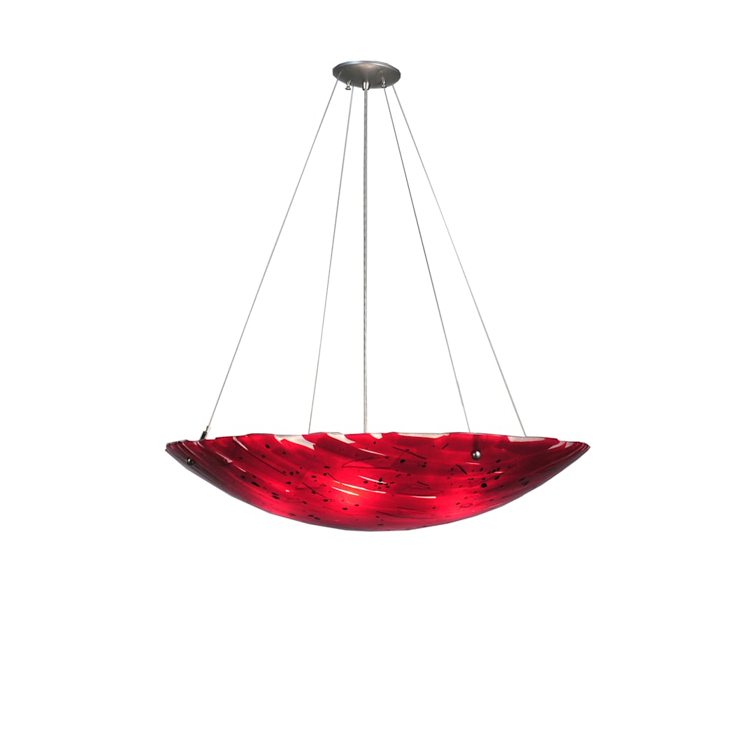 30" W Pomodoro Caldo Fused Glass Inverted Pendant