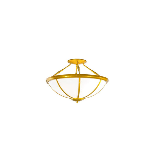 Commerce 4 Light 35" Wide Semi-Flush Bowl Ceiling Fixture - Polished Brass Finish