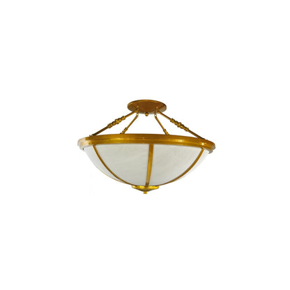 Commerce 4 Light 35" Wide Semi-Flush Bowl Ceiling Fixture - Polished Brass Finish