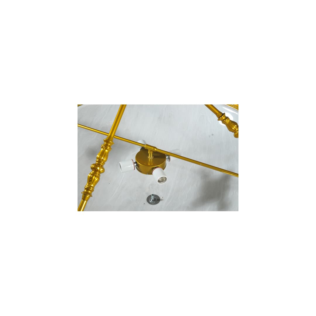 Commerce 4 Light 35" Wide Semi-Flush Bowl Ceiling Fixture - Polished Brass Finish